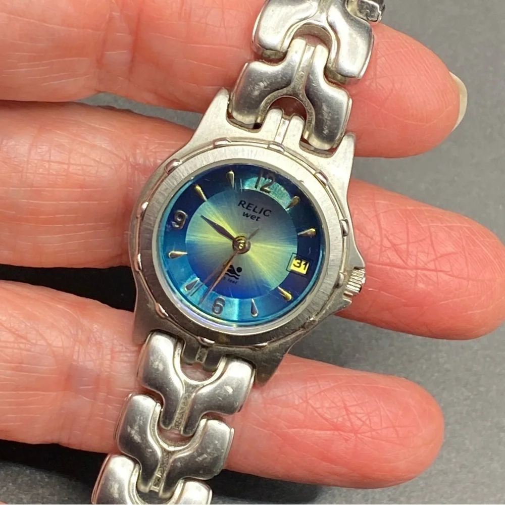 RELIC Wet Blue Water Resistant Calendar Womens Wrist Watch